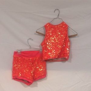 Balera Dancewear Coral Recital Costume Set Childrens Large